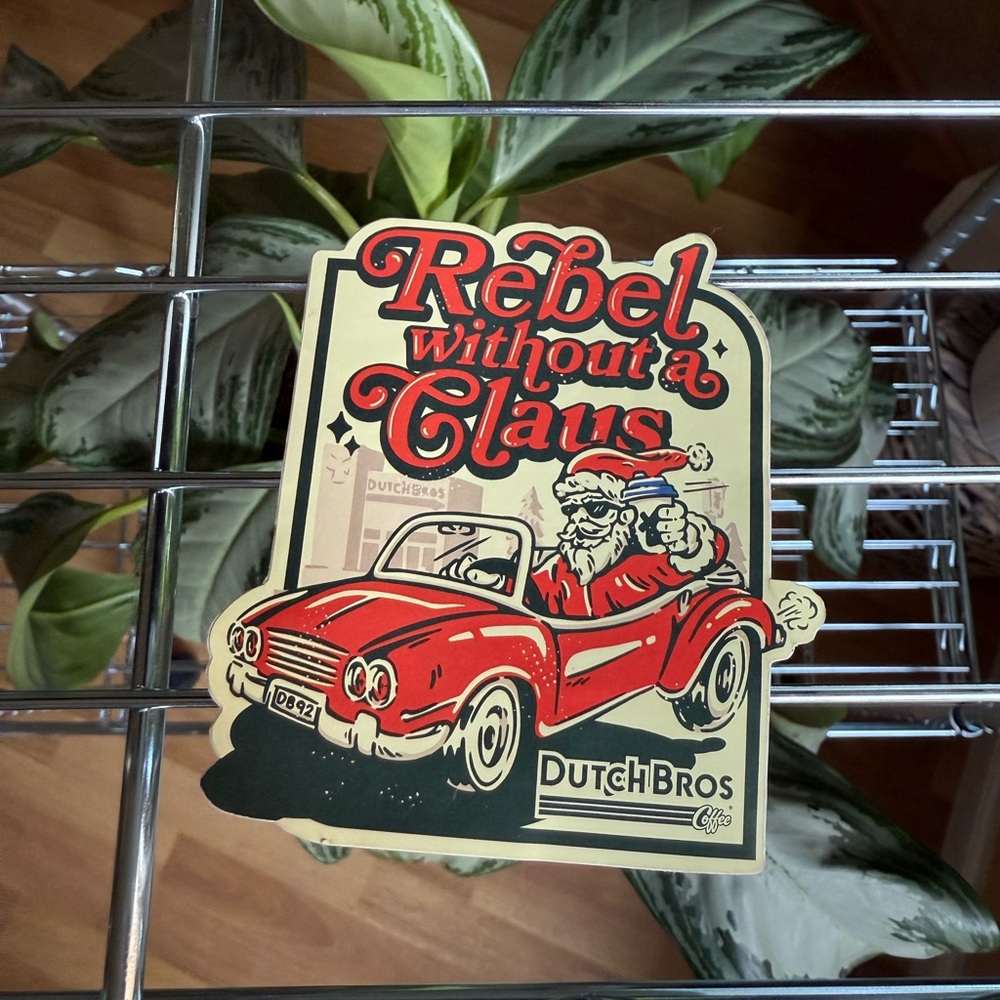 Dutch Bros 'Rebel Without a Claus' Sticker